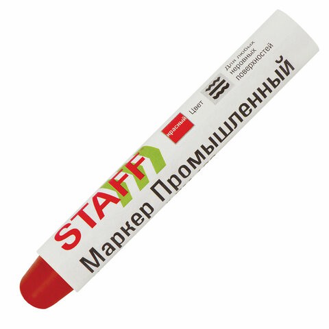 Маркер-краска красный для промышленной маркировки Staff ПМ-100 твердый цена за 6 шт , 